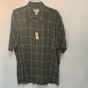 Gathered stretch fabric - large check pattern - front picket